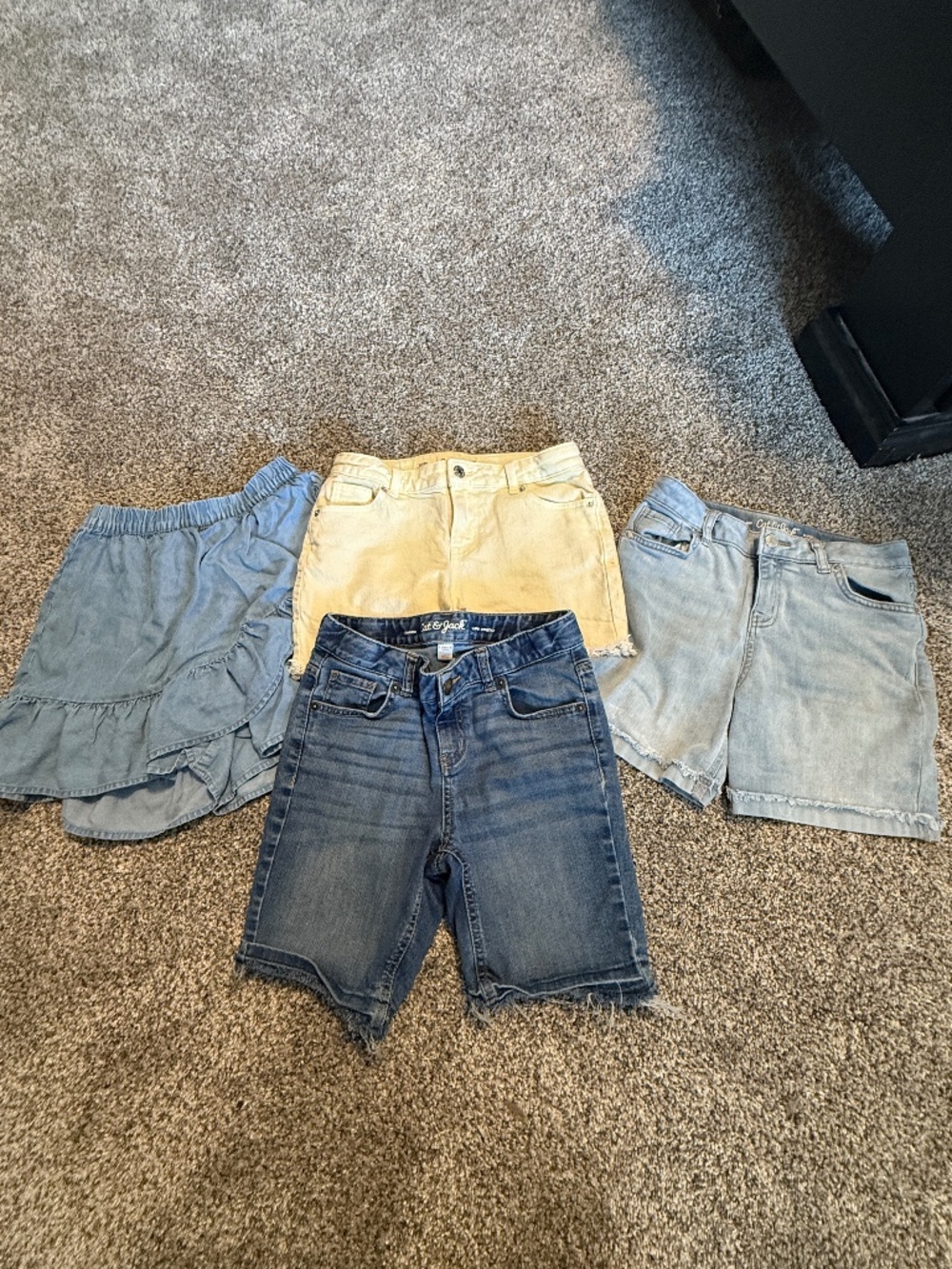 Lot of 4 shorts skort Cat & Jack size 10/12 large girls bottoms summer clothes